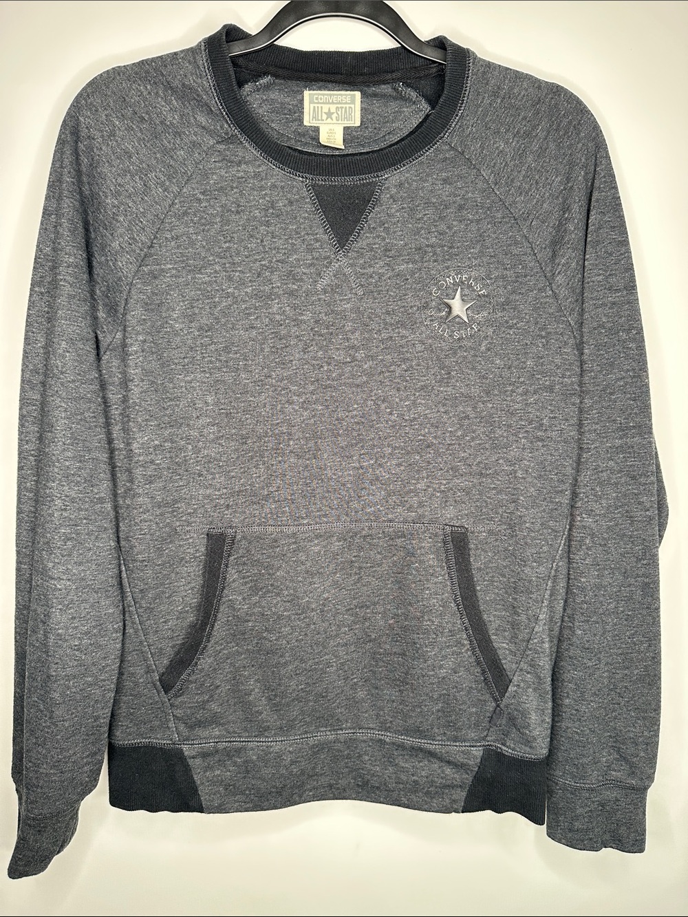 Converse all star chuck taylor  Men's Heather Gray Crewneck Sweatshirt US small